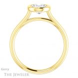 Oval Shaped Forever One Moissanite Engagement Ring #GTJ1170-oval-fo-y