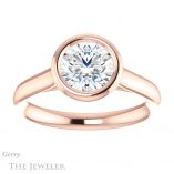 Round Cut Forever One Moissanite Engagement Ring #GTJ1170-round-fo-r 1 Round Cut Forever One Moissanite Engagement Ring #GTJ1170-round-fo-r