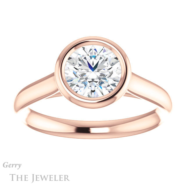 Round Cut Forever One Moissanite Engagement Ring #GTJ1170-round-fo-r 1 Round Cut Forever One Moissanite Engagement Ring #GTJ1170-round-fo-r