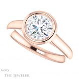 Round Cut Forever One Moissanite Engagement Ring #GTJ1170-round-fo-r 5 Round Cut Forever One Moissanite Engagement Ring #GTJ1170-round-fo-r