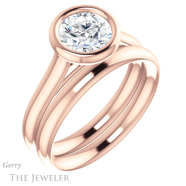 Round Cut Forever One Moissanite Engagement Ring #GTJ1170-round-fo-r 6 Round Cut Forever One Moissanite Engagement Ring #GTJ1170-round-fo-r