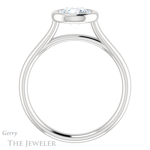 Round Cut Forever One Moissanite Engagement Ring #GTJ1170-round-fo-w 2 Round Cut Forever One Moissanite Engagement Ring #GTJ1170-round-fo-w