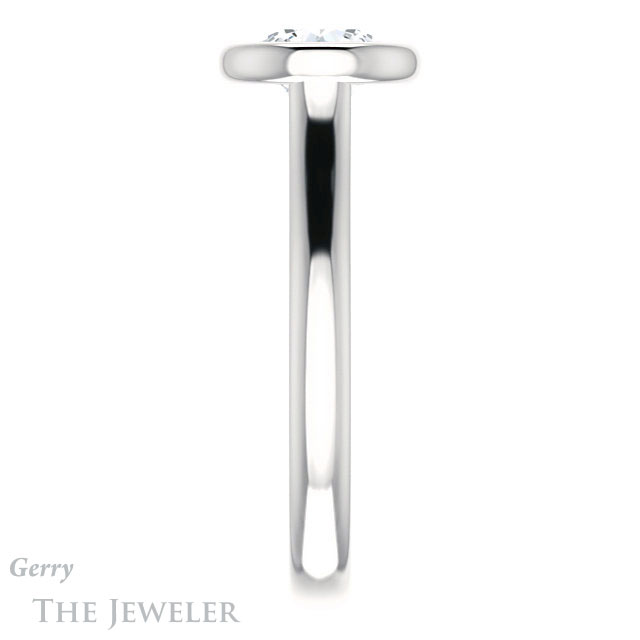 Round Cut Forever One Moissanite Engagement Ring #GTJ1170-round-fo-w 3 Round Cut Forever One Moissanite Engagement Ring #GTJ1170-round-fo-w