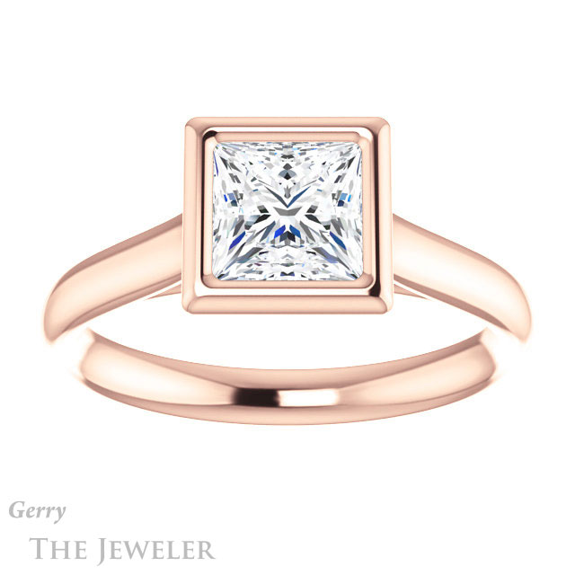 Princess Cut Forever One Moissanite Engagement Ring #GTJ1170-square-fo-r