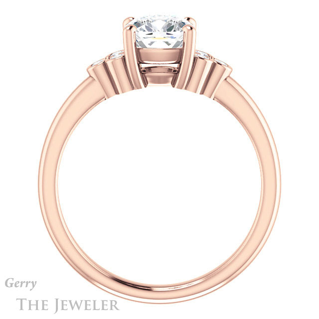 Cushion Cut Forever One Moissanite Engagement Ring #GTJ1172-cushion-fo-r