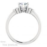 Cushion Cut Forever One Moissanite Engagement Ring #GTJ1172-cushion-fo-w 2 Cushion Cut Forever One Moissanite Engagement Ring #GTJ1172-cushion-fo-w