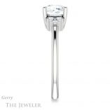 Cushion Cut Forever One Moissanite Engagement Ring #GTJ1172-cushion-fo-w 3 Cushion Cut Forever One Moissanite Engagement Ring #GTJ1172-cushion-fo-w