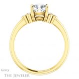 Cushion Cut Forever One Moissanite Engagement Ring #GTJ1172-cushion-fo-y 2 Cushion Cut Forever One Moissanite Engagement Ring #GTJ1172-cushion-fo-y