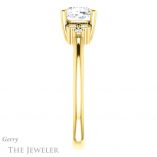 Cushion Cut Forever One Moissanite Engagement Ring #GTJ1172-cushion-fo-y 3 Cushion Cut Forever One Moissanite Engagement Ring #GTJ1172-cushion-fo-y