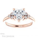 Heart Shaped Forever Brilliant Moissanite Engagement Ring #GTJ1172-heart-fb-r