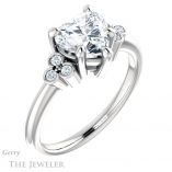 Heart Shaped Forever One Moissanite Engagement Ring #GTJ1172-heart-fb-w 4 Heart Shaped Forever Brilliant Moissanite Engagement Ring #GTJ1172-heart-fb-w