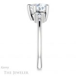 Heart Shaped Forever One Moissanite Engagement Ring #GTJ1172-heart-fb-w 3 Heart Shaped Forever Brilliant Moissanite Engagement Ring #GTJ1172-heart-fb-w