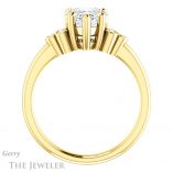 Heart Shaped Forever One Moissanite Engagement Ring #GTJ1172-heart-fb-y 2 Heart Shaped Forever Brilliant Moissanite Engagement Ring #GTJ1172-heart-fb-y