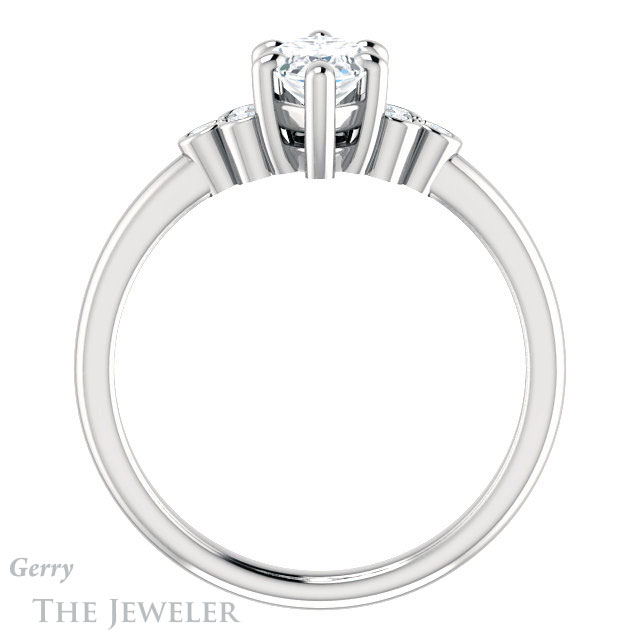 Marquise Cut Forever Brilliant Moissanite Engagement Ring #GTJ1172-marquise-fb-w