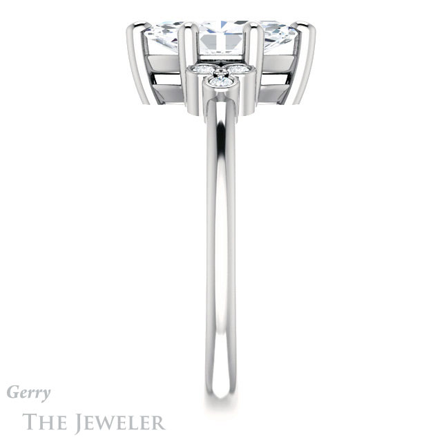 Marquise Cut Forever One Moissanite Engagement Ring #GTJ1172-marquise-fb-w 3 Marquise Cut Forever Brilliant Moissanite Engagement Ring #GTJ1172-marquise-fb-w
