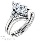 Marquise Cut Forever One Moissanite Engagement Ring #GTJ1172-marquise-fb-w 6 Marquise Cut Forever Brilliant Moissanite Engagement Ring #GTJ1172-marquise-fb-w