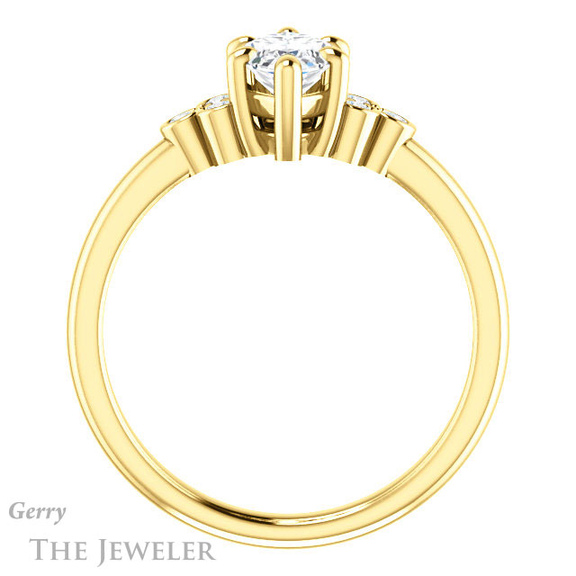 Marquise Cut Forever Brilliant Moissanite Engagement Ring #GTJ1172-marquise-fb-y