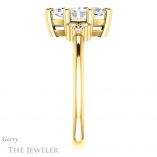 Marquise Cut Forever One Moissanite Engagement Ring #GTJ1172-marquise-fb-y 3 Marquise Cut Forever Brilliant Moissanite Engagement Ring #GTJ1172-marquise-fb-y