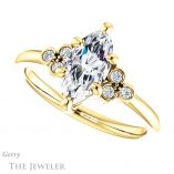 Marquise Cut Forever One Moissanite Engagement Ring #GTJ1172-marquise-fb-y 5 Marquise Cut Forever Brilliant Moissanite Engagement Ring #GTJ1172-marquise-fb-y