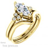 Marquise Cut Forever One Moissanite Engagement Ring #GTJ1172-marquise-fb-y 6 Marquise Cut Forever Brilliant Moissanite Engagement Ring #GTJ1172-marquise-fb-y