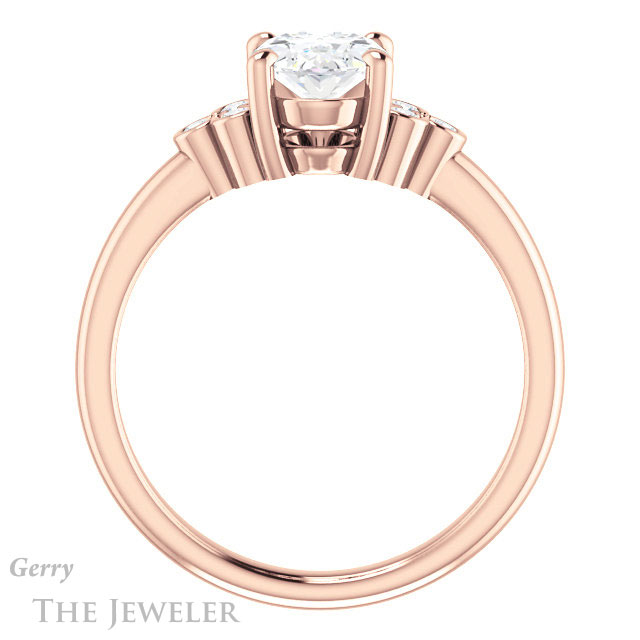 Oval Shaped Forever One Moissanite Engagement Ring #GTJ1172-oval-fo-r