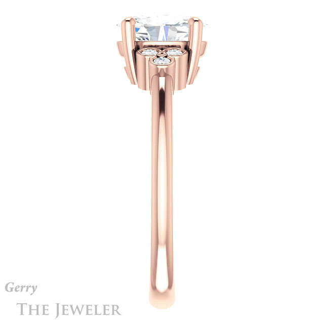 Oval Shaped Forever One Moissanite Engagement Ring #GTJ1172-oval-fo-r 3 Oval Shaped Forever One Moissanite Engagement Ring #GTJ1172-oval-fo-r