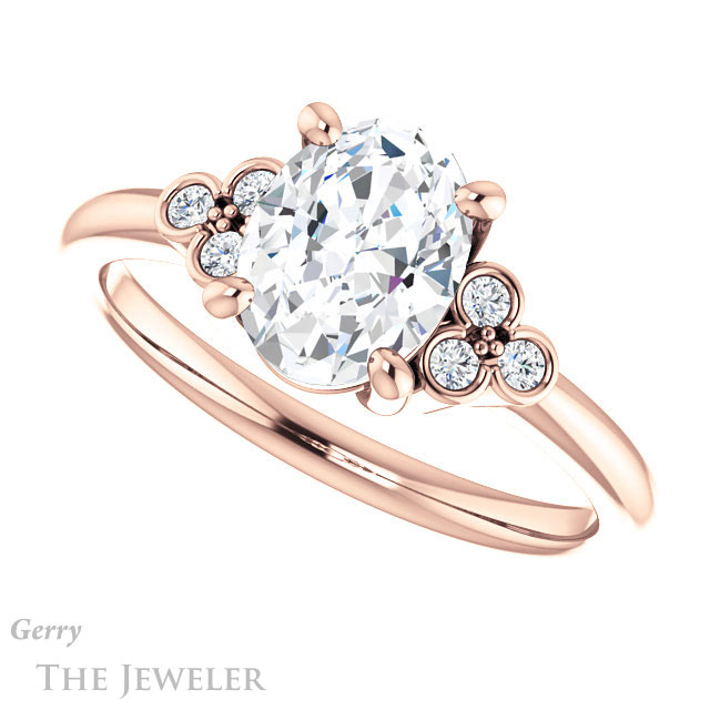 Oval Shaped Forever One Moissanite Engagement Ring #GTJ1172-oval-fo-r 5 Oval Shaped Forever One Moissanite Engagement Ring #GTJ1172-oval-fo-r