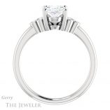 Oval Shaped Forever One Moissanite Engagement Ring #GTJ1172-oval-fo-w 2 Oval Shaped Forever One Moissanite Engagement Ring #GTJ1172-oval-fo-w