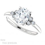 Oval Shaped Forever One Moissanite Engagement Ring #GTJ1172-oval-fo-w 5 Oval Shaped Forever One Moissanite Engagement Ring #GTJ1172-oval-fo-w