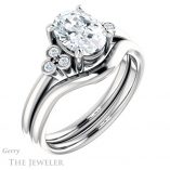 Oval Shaped Forever One Moissanite Engagement Ring #GTJ1172-oval-fo-w 6 Oval Shaped Forever One Moissanite Engagement Ring #GTJ1172-oval-fo-w