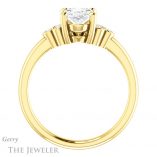 Oval Shaped Forever One Moissanite Engagement Ring #GTJ1172-oval-fo-y