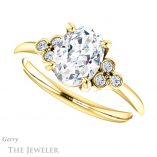 Oval Shaped Forever One Moissanite Engagement Ring #GTJ1172-oval-fo-y
