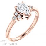 Pear Shaped Forever One Moissanite Engagement Ring #GTJ1172-pear-fb-r 4 Pear Shaped Forever Brilliant Moissanite Engagement Ring #GTJ1172-pear-fb-r