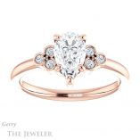 Pear Shaped Forever One Moissanite Engagement Ring #GTJ1172-pear-fb-r 1 Pear Shaped Forever Brilliant Moissanite Engagement Ring #GTJ1172-pear-fb-r