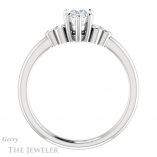 Pear Shaped Forever One Moissanite Engagement Ring #GTJ1172-pear-fb-w 2 Pear Shaped Forever Brilliant Moissanite Engagement Ring #GTJ1172-pear-fb-w