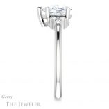 Pear Shaped Forever One Moissanite Engagement Ring #GTJ1172-pear-fb-w 3 Pear Shaped Forever Brilliant Moissanite Engagement Ring #GTJ1172-pear-fb-w