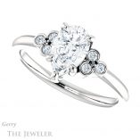 Pear Shaped Forever One Moissanite Engagement Ring #GTJ1172-pear-fb-w 5 Pear Shaped Forever Brilliant Moissanite Engagement Ring #GTJ1172-pear-fb-w