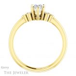 Pear Shaped Forever One Moissanite Engagement Ring #GTJ1172-pear-fb-y 2 Pear Shaped Forever Brilliant Moissanite Engagement Ring #GTJ1172-pear-fb-y