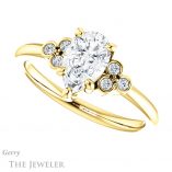 Pear Shaped Forever One Moissanite Engagement Ring #GTJ1172-pear-fb-y 5 Pear Shaped Forever Brilliant Moissanite Engagement Ring #GTJ1172-pear-fb-y