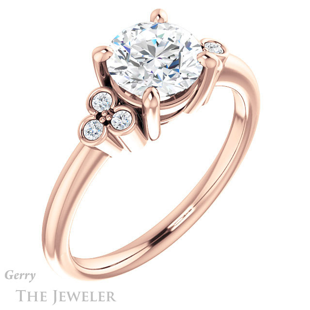 Round Cut Forever One Moissanite Engagement Ring #GTJ1172-round-fo-r 4 Round Cut Forever One Moissanite Engagement Ring #GTJ1172-round-fo-r