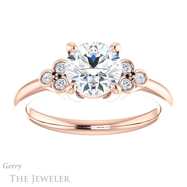 Round Cut Forever One Moissanite Engagement Ring #GTJ1172-round-fo-r 1 Round Cut Forever One Moissanite Engagement Ring #GTJ1172-round-fo-r