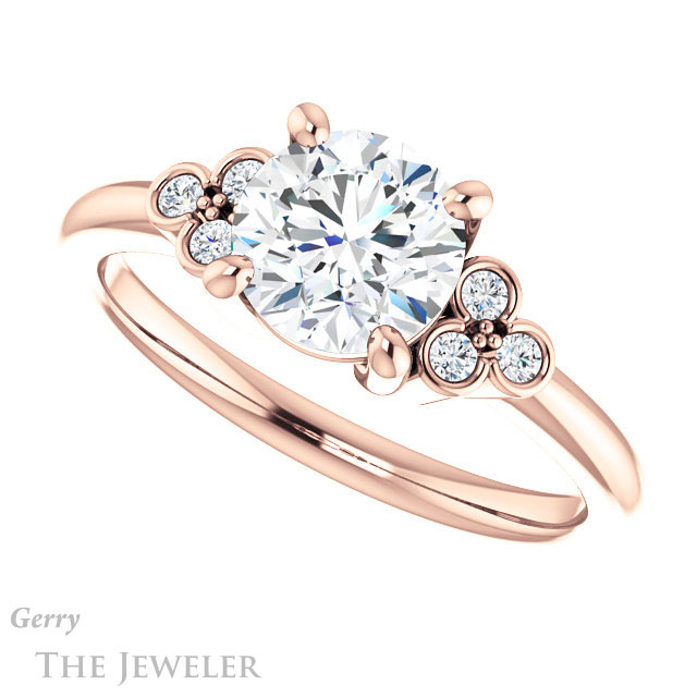 Round Cut Forever One Moissanite Engagement Ring #GTJ1172-round-fo-r 5 Round Cut Forever One Moissanite Engagement Ring #GTJ1172-round-fo-r