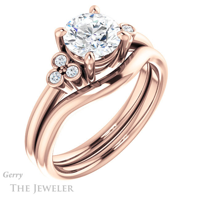 Round Cut Forever One Moissanite Engagement Ring #GTJ1172-round-fo-r 6 Round Cut Forever One Moissanite Engagement Ring #GTJ1172-round-fo-r