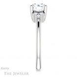 Round Cut Forever One Moissanite Engagement Ring #GTJ1172-round-fo-w 3 Round Cut Forever One Moissanite Engagement Ring #GTJ1172-round-fo-w