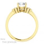 Round Cut Forever One Moissanite Engagement Ring #GTJ1172-round-fo-y 2 Round Cut Forever One Moissanite Engagement Ring #GTJ1172-round-fo-y