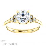 Round Cut Forever One Moissanite Engagement Ring #GTJ1172-round-fo-y 1 Round Cut Forever One Moissanite Engagement Ring #GTJ1172-round-fo-y