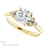 Round Cut Forever One Moissanite Engagement Ring #GTJ1172-round-fo-y 5 Round Cut Forever One Moissanite Engagement Ring #GTJ1172-round-fo-y