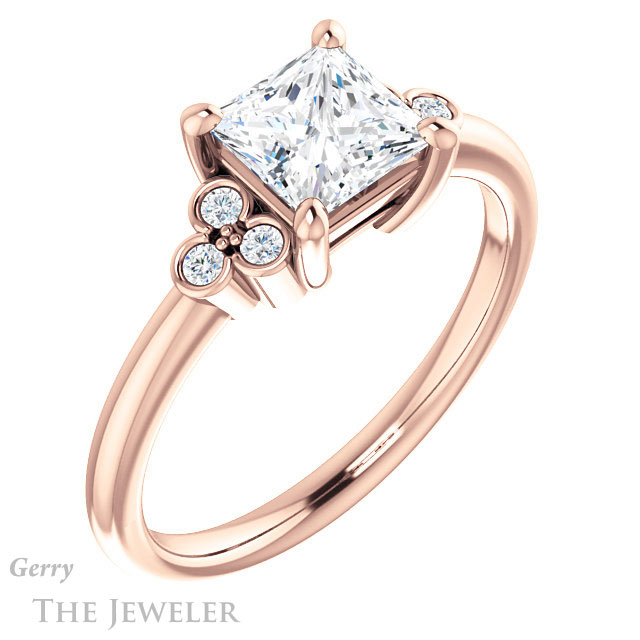 Princess Cut Forever One Moissanite Engagement Ring #GTJ1172-square-fo-r 4 Princess Cut Forever One Moissanite Engagement Ring #GTJ1172-square-fo-r