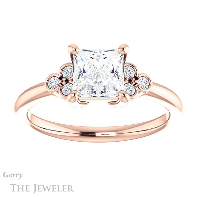 Princess Cut Forever One Moissanite Engagement Ring #GTJ1172-square-fo-r 1 Princess Cut Forever One Moissanite Engagement Ring #GTJ1172-square-fo-r
