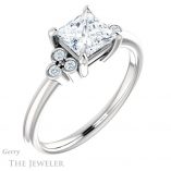Princess Cut Forever One Moissanite Engagement Ring #GTJ1172-square-fo-w 4 Princess Cut Forever One Moissanite Engagement Ring #GTJ1172-square-fo-w